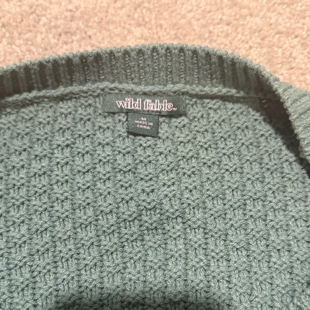 Wild Fable Textured Knit Sweater in Teal - Picture 2 of 4